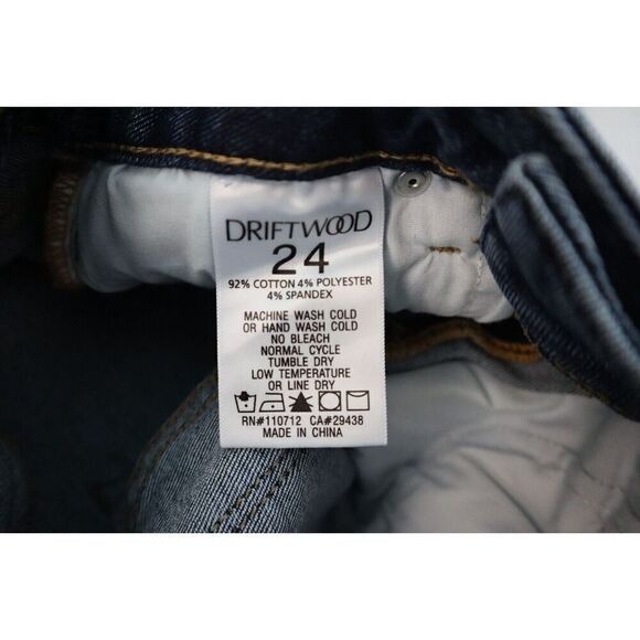 Driftwood x FP Sz 24 Med. Wash Farrah American Bandstand Embroidered Jeans - Picture 6 of 11